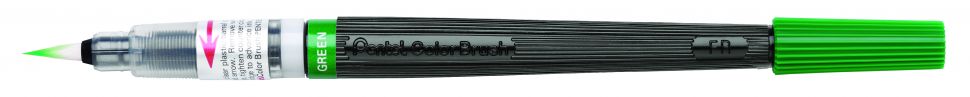 Кисть с краской Colour Brush в блистере, зеленый цвет фото 1 — PalitraMastera