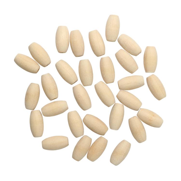 Бусины деревянные неокрашенные овальные 15*8мм,30шт — PalitraMastera