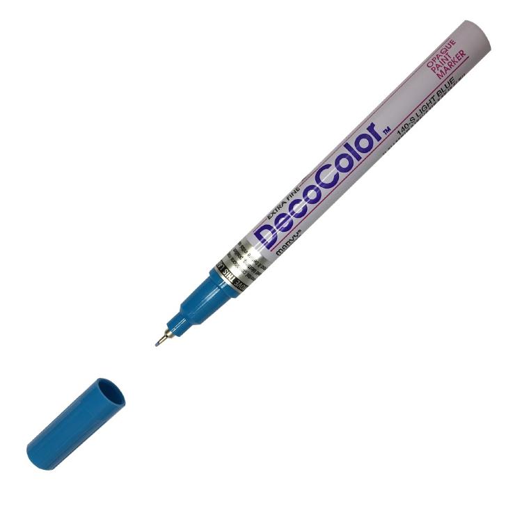 Маркер лаковый с тонким наконечником 0,8мм голуб. MAR140/10 LIGHT BLUE /Marvy — PalitraMastera