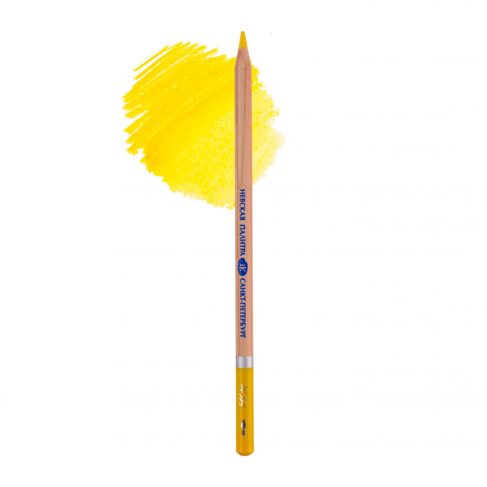 Белые ночи Карандаш акварельный №06, хромово-желтый 1 шт фото 1 — PalitraMastera