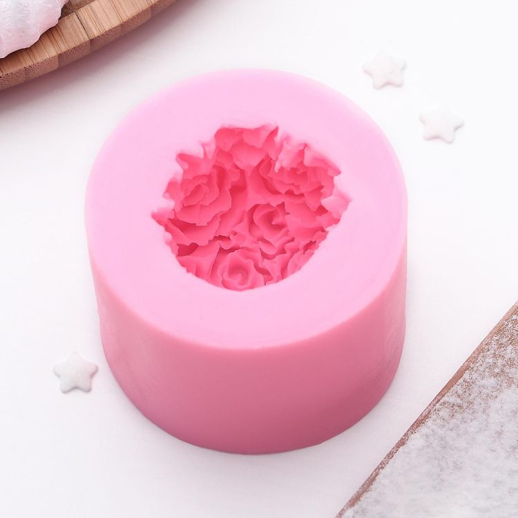 Молд «Розовый букет», 6,5х4,5 см, цвет розовый — PalitraMastera