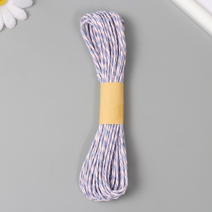 Пряжа 100% целлюлоза "Softino Raffia Color Melange" кручёная, сиреневый закат 10м ±2м  9413445 фото 1 — PalitraMastera