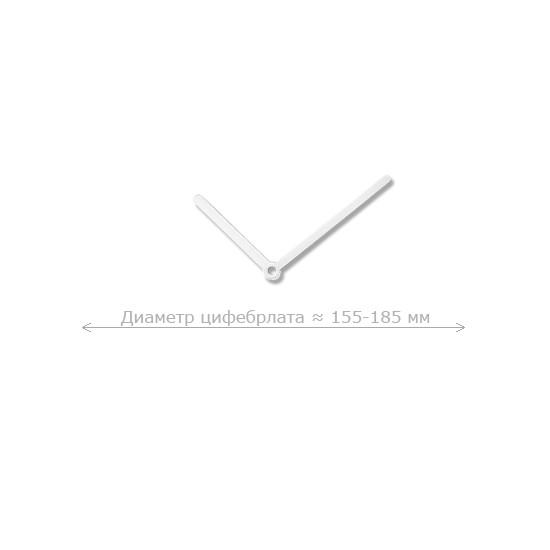 Комплект стрелок (часовая и минутная) 50-70 мм 504 LZ белый — PalitraMastera