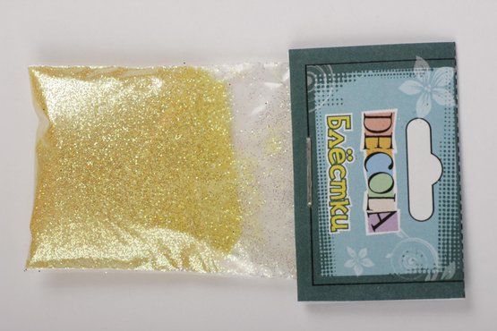 Блестки декоративные Декола, размер 0,1 мм, античное золото фото 1 — PalitraMastera