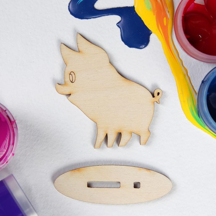 Заготовка &quot;Маленький свин&quot;, на подставке, 6х6х2см  3698141 — PalitraMastera