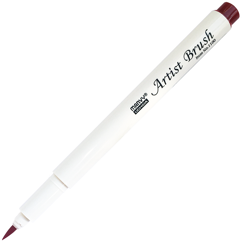 Маркер-кисть, акварельные чернила на водной основе Crimson Lake MAR1100/46 /Marvy фото 1 &mdash; PalitraMastera
