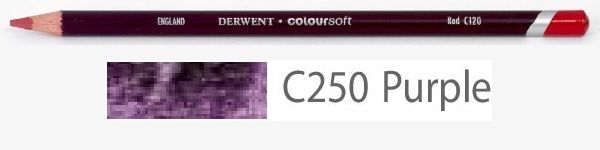 Цветной карандаш Coloursoft, мягкий, С250 фиолетовый, круглый корпус 8 мм, грифель - 4 мм. фото 1 — PalitraMastera