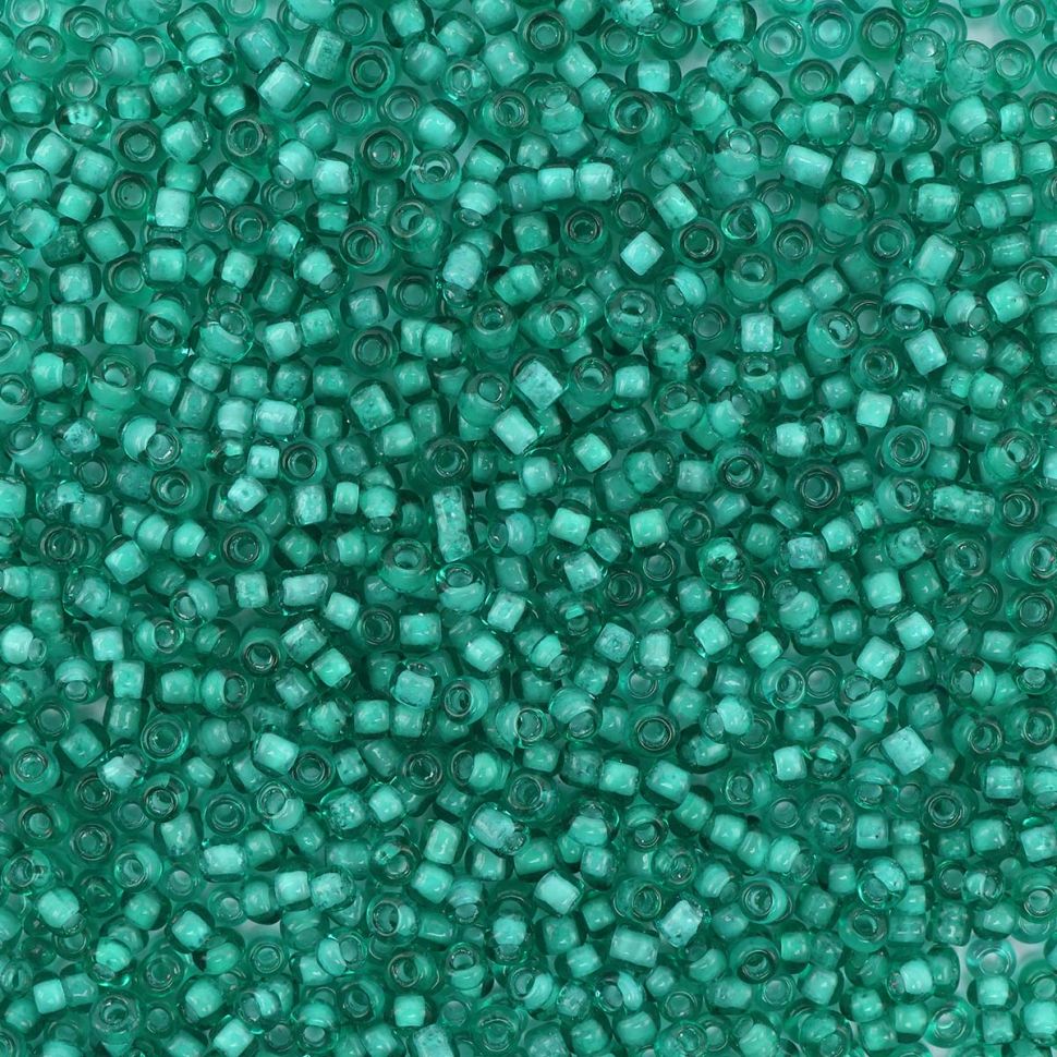 Бисер Astra&Craft 11/0, 20г (20А-3 изумруд/прозрачный с цветным центром) фото 1 — PalitraMastera