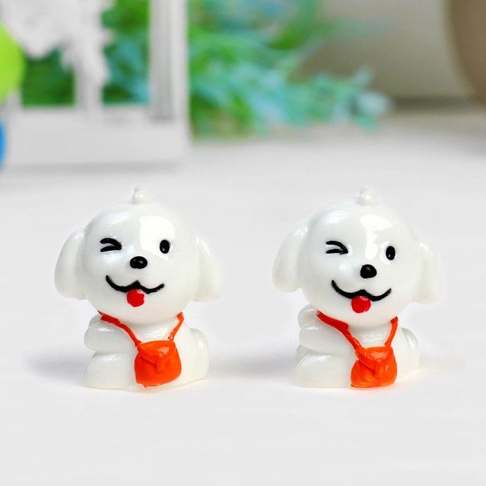 Миниатюра кукольная "Собачка", набор 2 шт, размер 1 шт 2,7*2,4 см  9550615 фото 1 — PalitraMastera