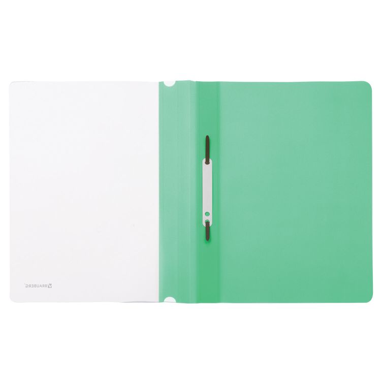 Скоросшиватель пластиковый BRAUBERG, А4, 130/180 мкм, бирюзовый, 228675 — PalitraMastera