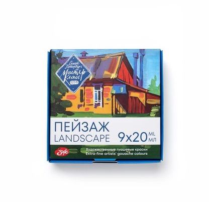 Мастер-Класс Набор гуашь Пейзаж, картон, 9 шт х 20 мл фото 1 &mdash; PalitraMastera