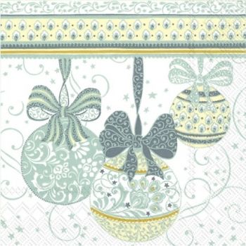 Салфетки бумажные для декупажа, 33х33 см, &quot;Новогодние шары&quot;, упаковка 20 шт. — PalitraMastera