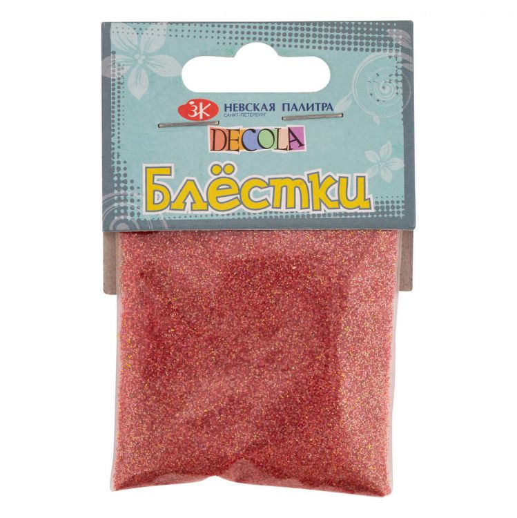 Блестки декоративные Декола, размер 0,3 мм, алый радужный — PalitraMastera