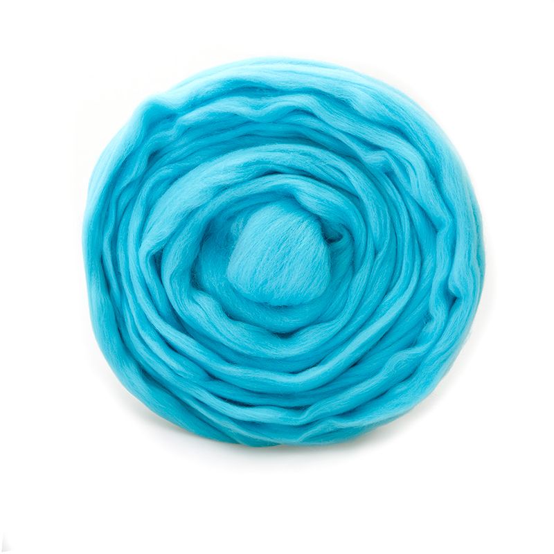 Пряжа ТР ГЛ Тонкая  для валяния, 100% мериносовая шерсть 100 г №0473 голубая бирюза фото 1 &mdash; PalitraMastera