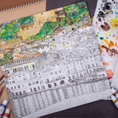 ХОЛСТ на КАРТОНЕ с контуром